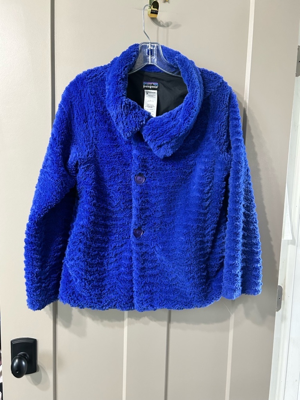 Patagonia Girl's XXL Harvest Moon Blue Pelage Fleece Jacket Button Front